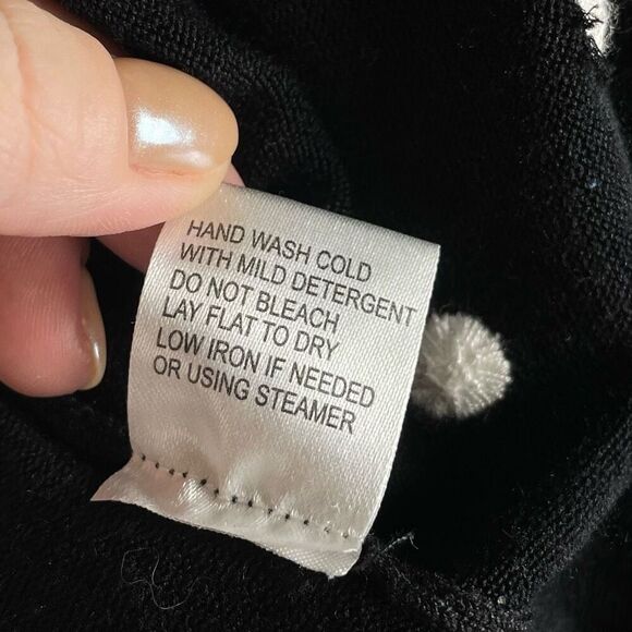 Samuel Dong Silk Polka Dot V-Neck Knit Sweater - Women’s L - Picture 8 of 8